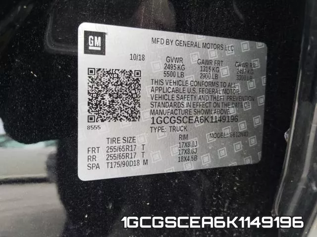 1GCGSCEA6K1149196 фото 2