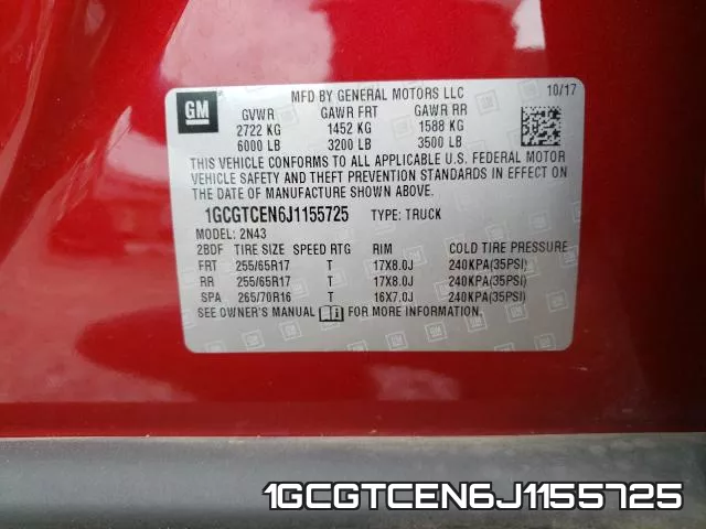 1GCGTCEN6J1155725 фото 2