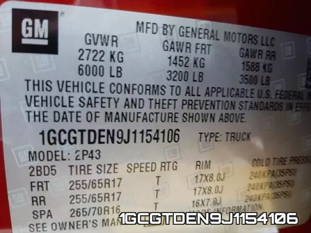 1GCGTDEN9J1154106 фото 2