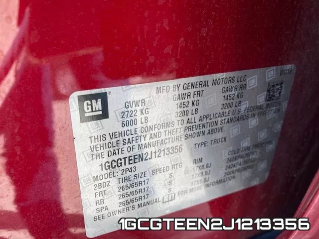 1GCGTEEN2J1213356 фото 2