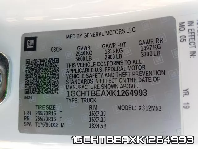 1GCHTBEAXK1264993 фото 2
