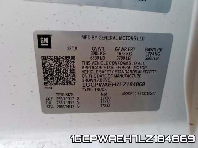 1GCPWAEH7LZ184869 фото 2
