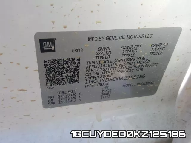 1GCUYDED0KZ125186 фото 2