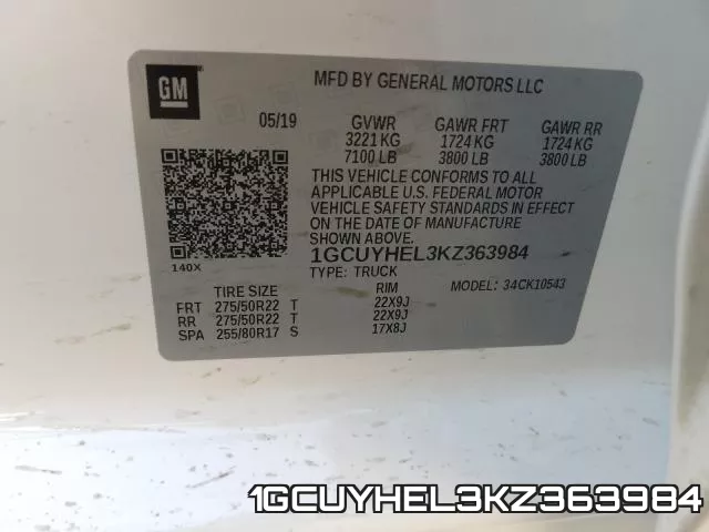 1GCUYHEL3KZ363984 фото 2