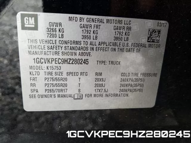 1GCVKPEC9HZ280245 фото 2
