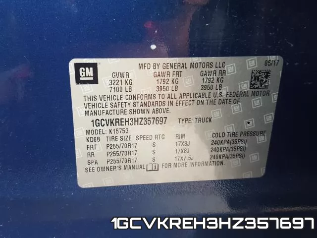 1GCVKREH3HZ357697 фото 2