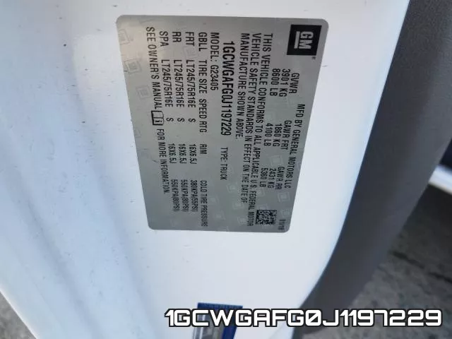 1GCWGAFG0J1197229 фото 2