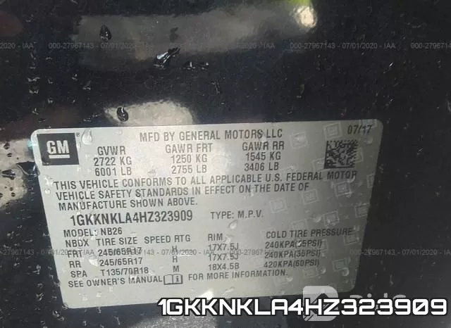 1GKKNKLA4HZ323909 фото 10