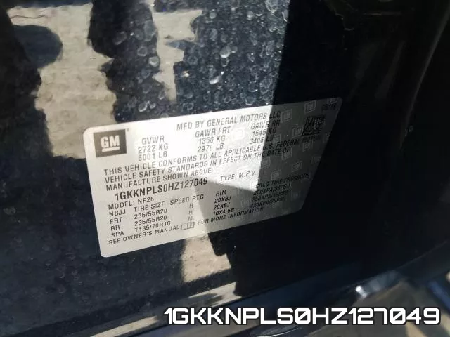 1GKKNPLS0HZ127049 фото 2