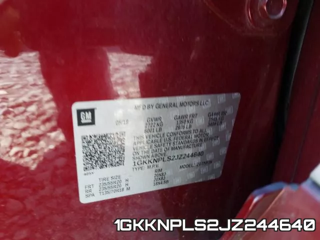 1GKKNPLS2JZ244640 фото 2