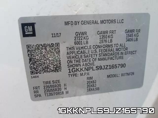 1GKKNPLS9JZ165790 фото 2
