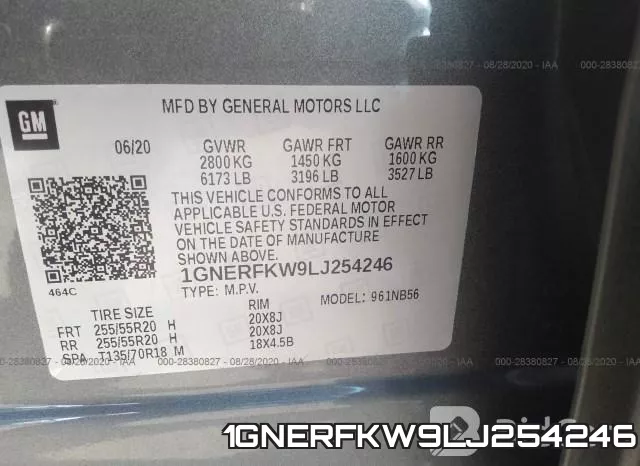 1GNERFKW9LJ254246 фото 10