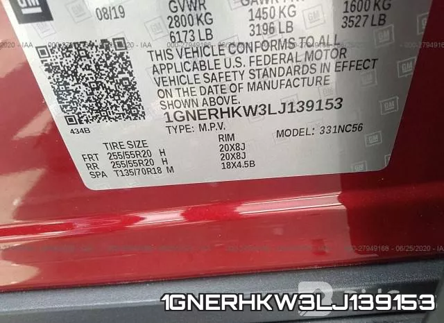 1GNERHKW3LJ139153 фото 10