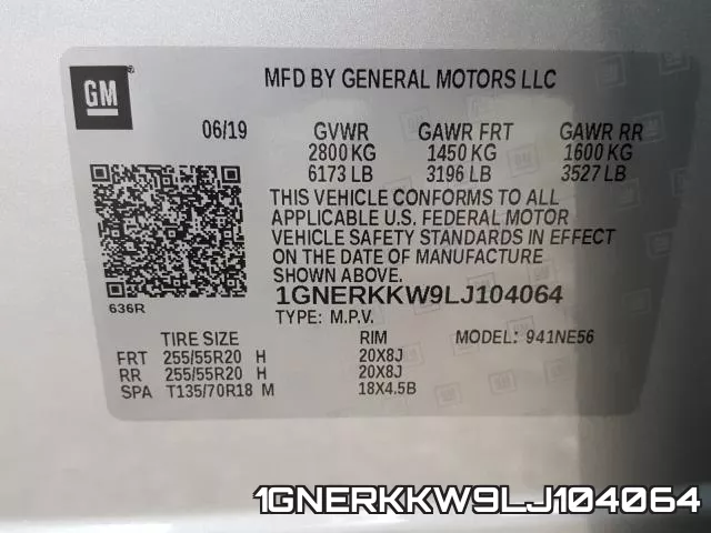 1GNERKKW9LJ104064 фото 2