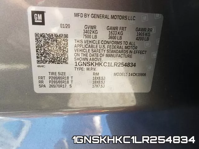 1GNSKHKC1LR254834 фото 2