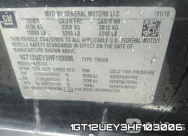 1GT12UEY3HF103006 фото 10