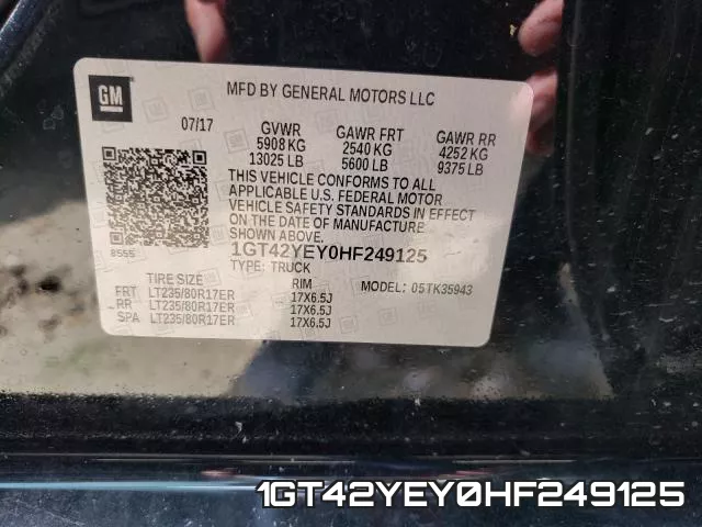 1GT42YEY0HF249125 фото 2