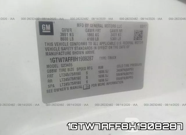 1GTW7AFF8H1908287 фото 10