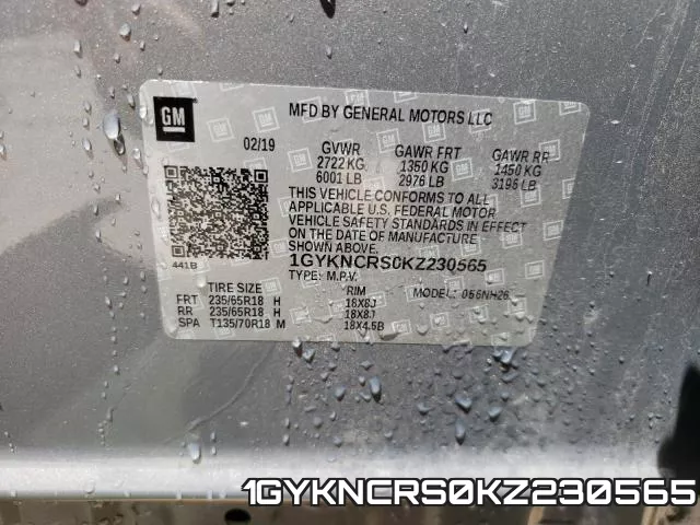 1GYKNCRS0KZ230565 фото 2