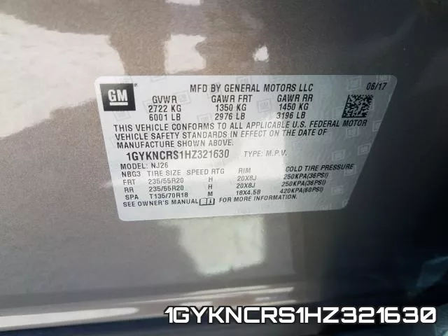 1GYKNCRS1HZ321630 фото 2