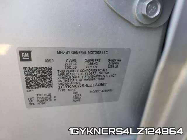 1GYKNCRS4LZ124864 фото 2