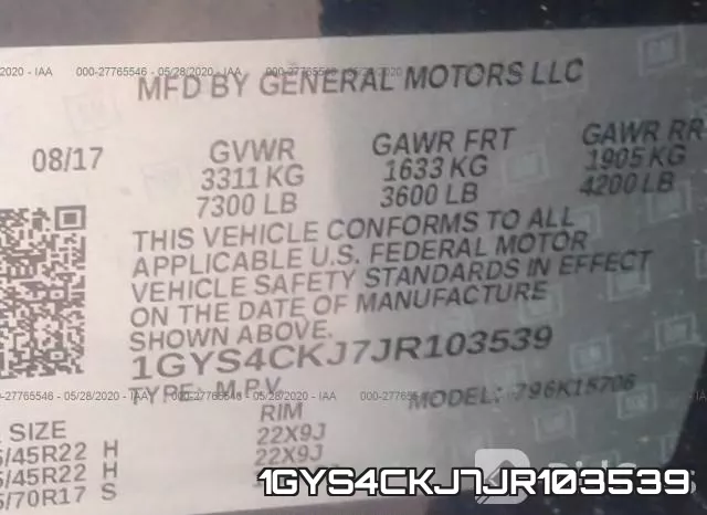 1GYS4CKJ7JR103539 фото 10