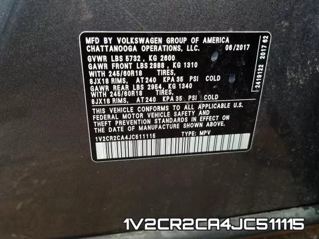 1V2CR2CA4JC511115 фото 2