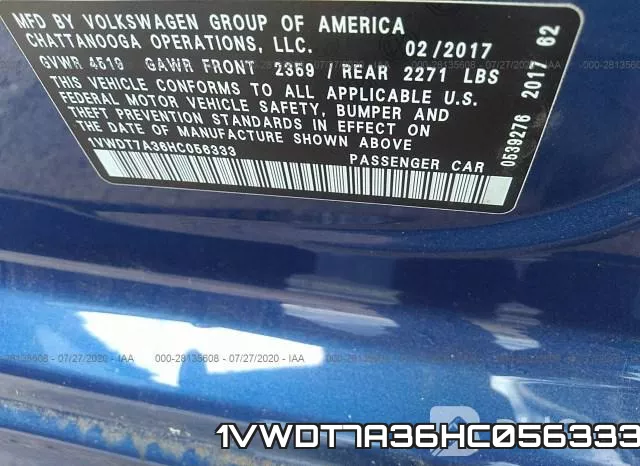 1VWDT7A36HC056333 фото 10