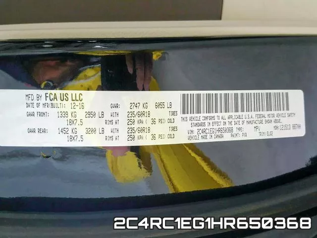 2C4RC1EG1HR650368 фото 2