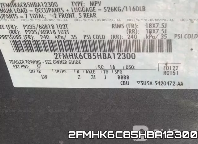 2FMHK6C85HBA12300 фото 10