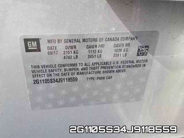 2G1105S34J9118559 фото 2