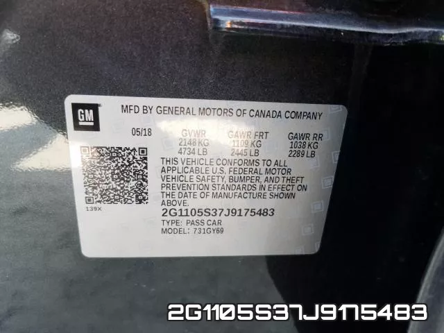2G1105S37J9175483 фото 2