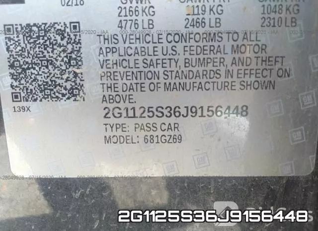 2G1125S36J9156448 фото 10