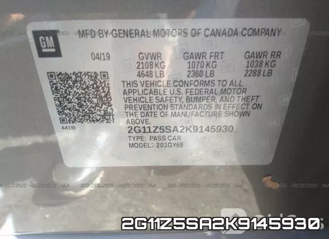2G11Z5SA2K9145930 фото 10