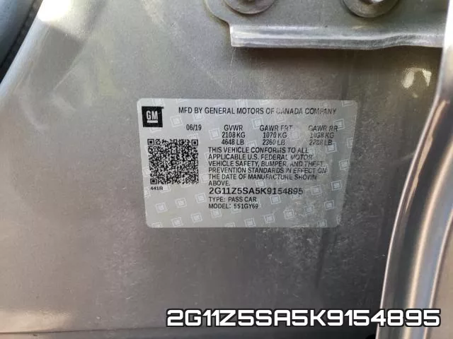 2G11Z5SA5K9154895 фото 2