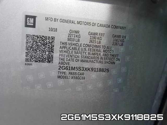2G61M5S3XK9118825 фото 2