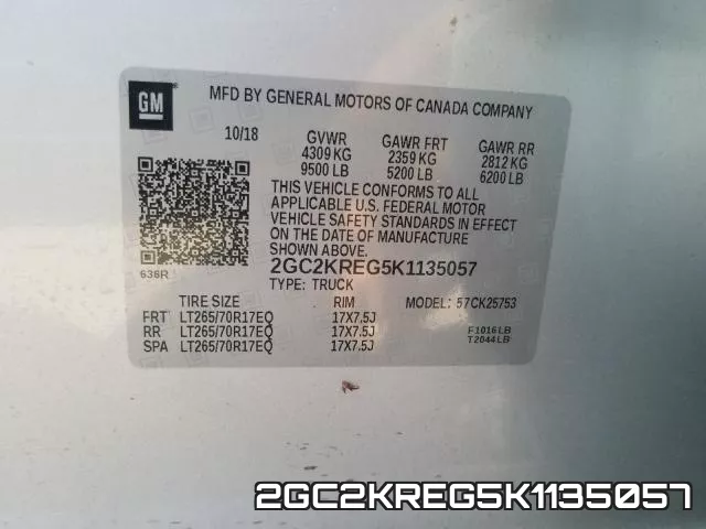 2GC2KREG5K1135057 фото 2