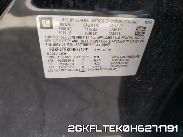 2GKFLTEK0H6271791 фото 2