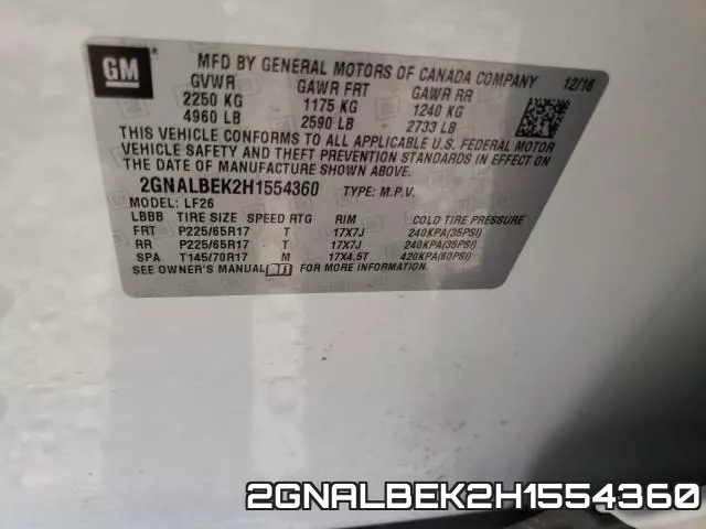 2GNALBEK2H1554360 фото 2