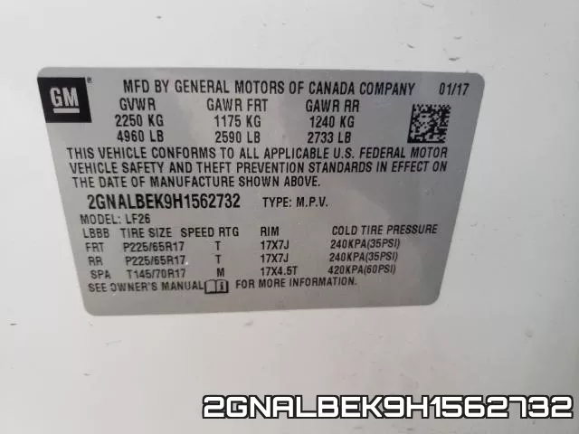 2GNALBEK9H1562732 фото 2