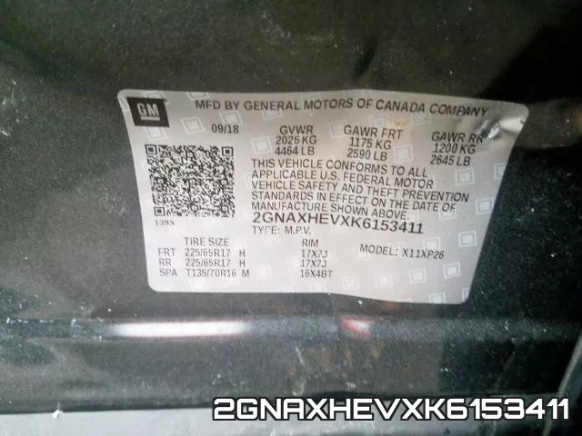 2GNAXHEVXK6153411 фото 2