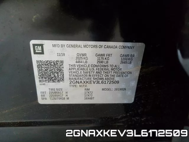 2GNAXKEV3L6172509 фото 2