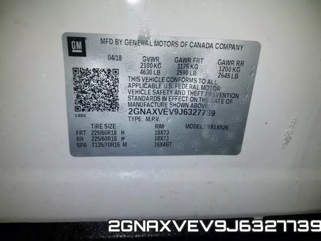 2GNAXVEV9J6327739 фото 2