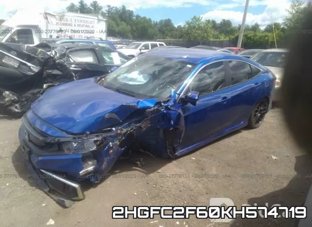 2HGFC2F60KH574719 фото 3