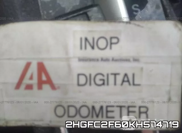 2HGFC2F60KH574719 фото 8