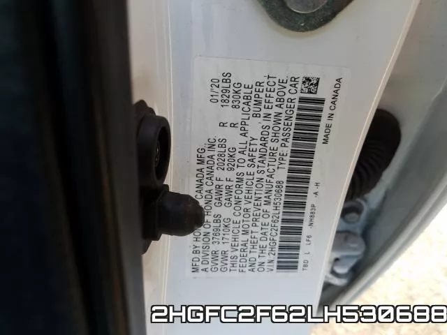 2HGFC2F62LH530688 фото 2