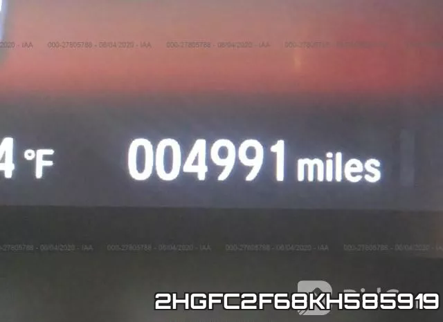 2HGFC2F68KH585919 фото 8
