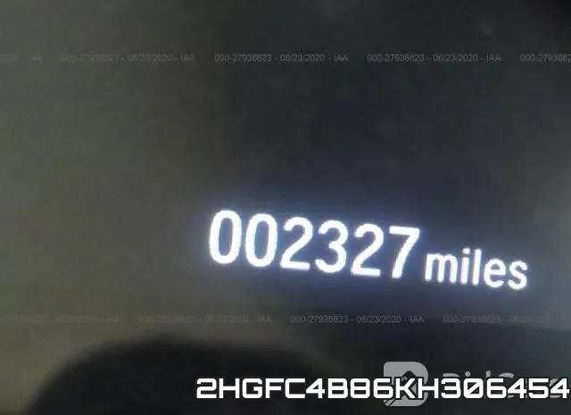 2HGFC4B86KH306454 фото 8