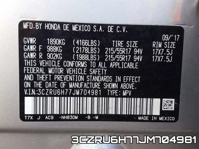 3CZRU6H77JM704981 фото 2
