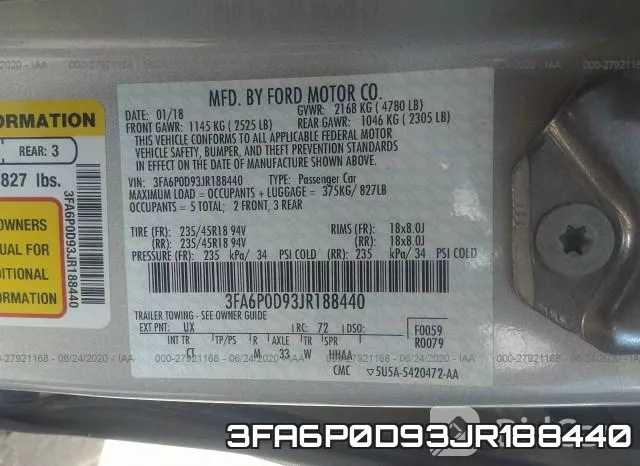 3FA6P0D93JR188440 фото 10